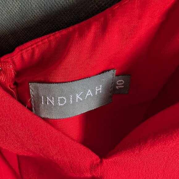 Indikah Red Cutout Mini Dress Party Date Night Wedding Guest AU 10 US 6 - Picture 3 of 12